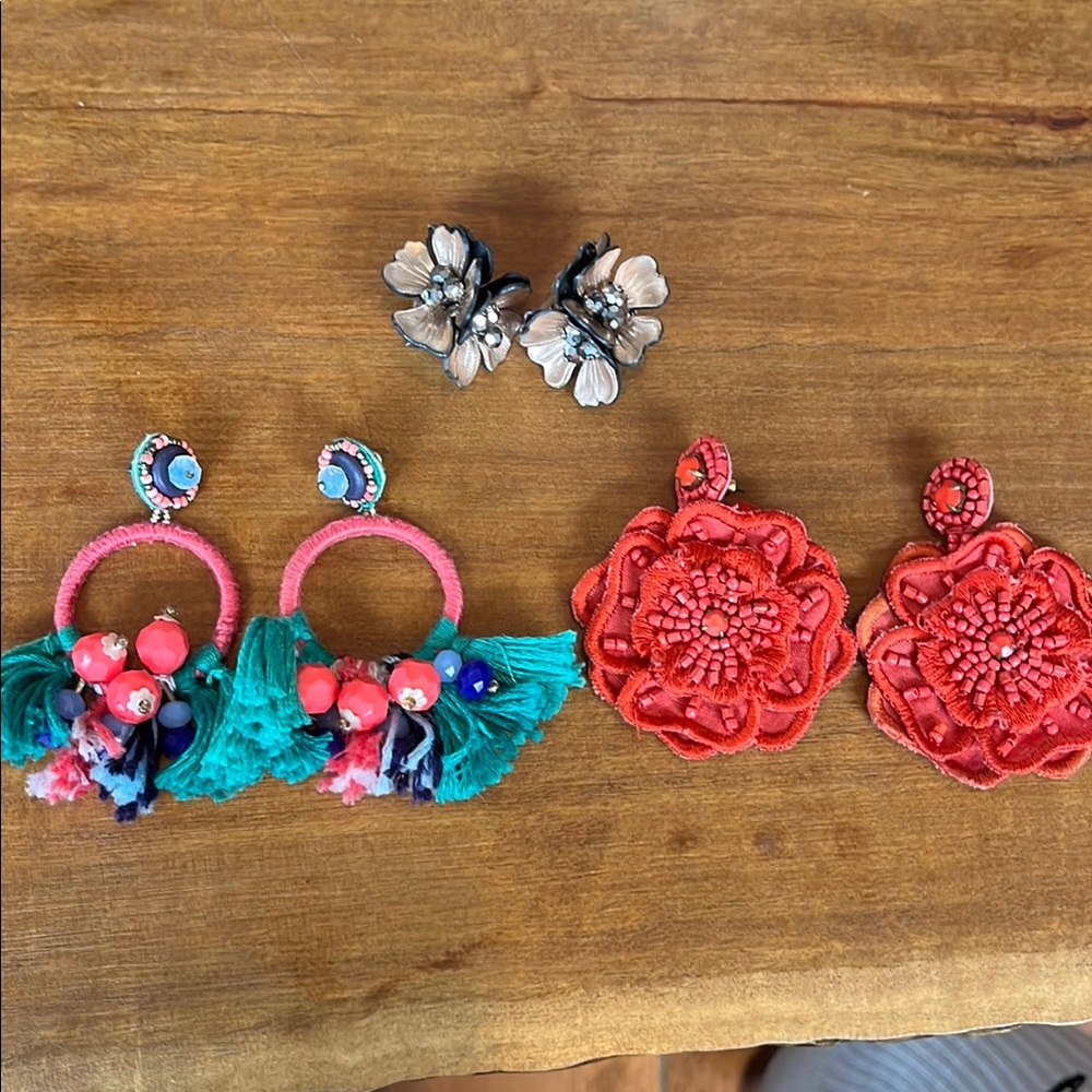 Stella & Dot Flower Power Earring Set - Picture 1 of 8